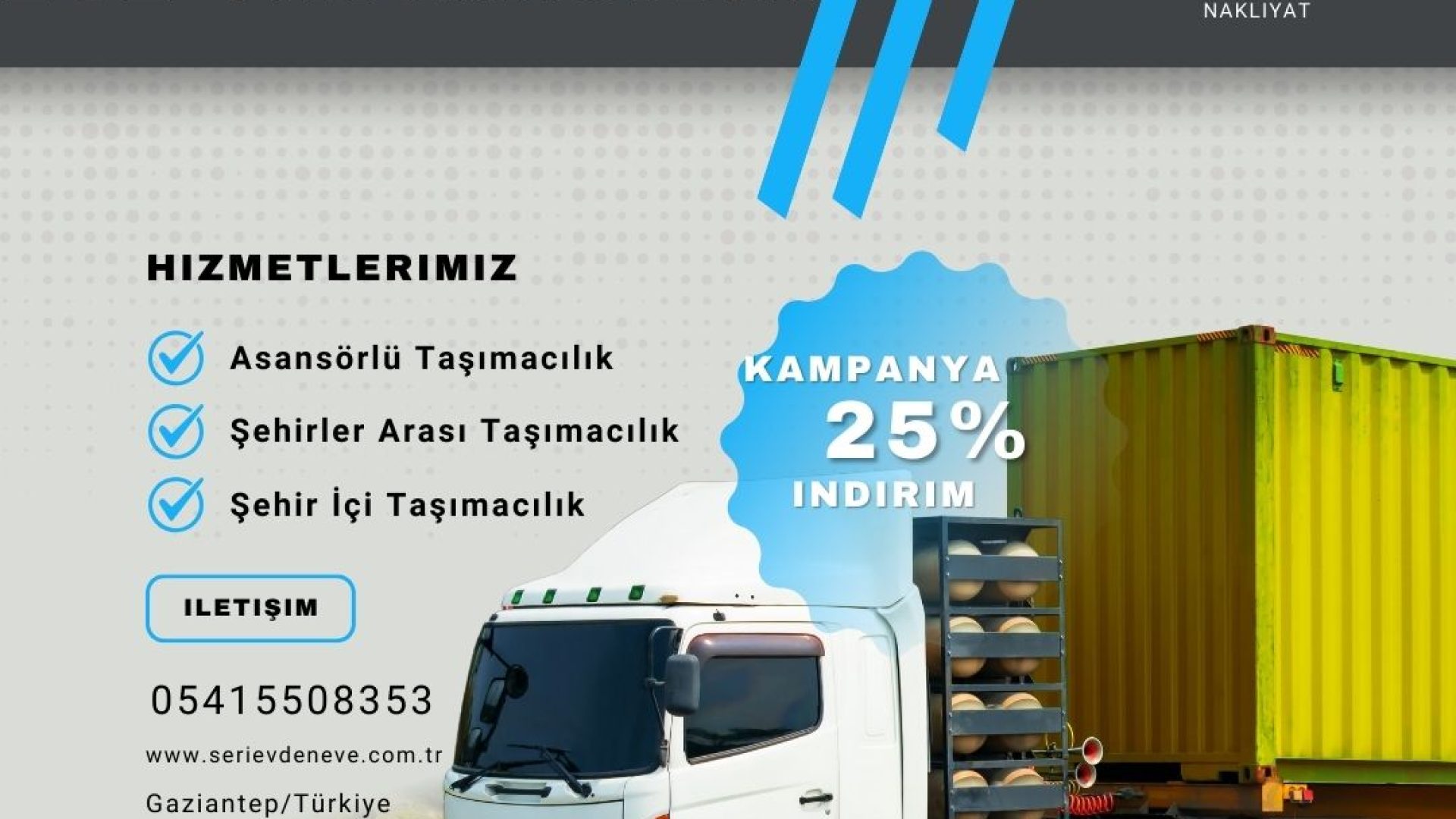 Blue And White Modern Truck Rental Instagram Post