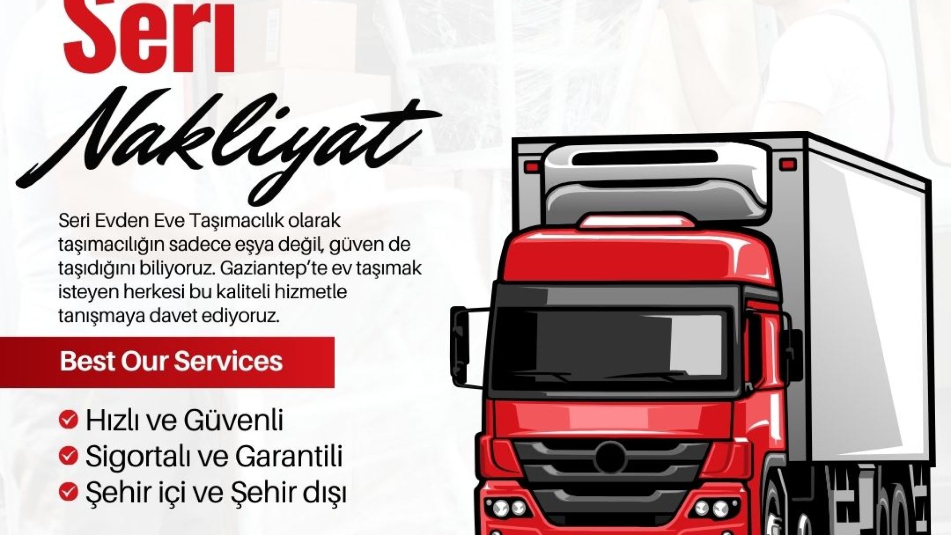 Red Modern Cargo Logistics Services Instagram Post